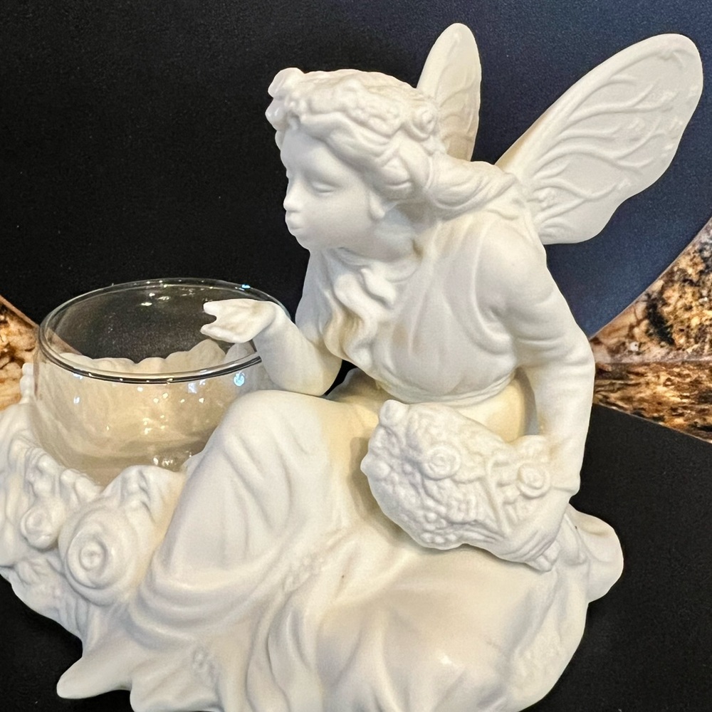 Partylite Garden Fairy Angel Votive Tealight Candle Holder